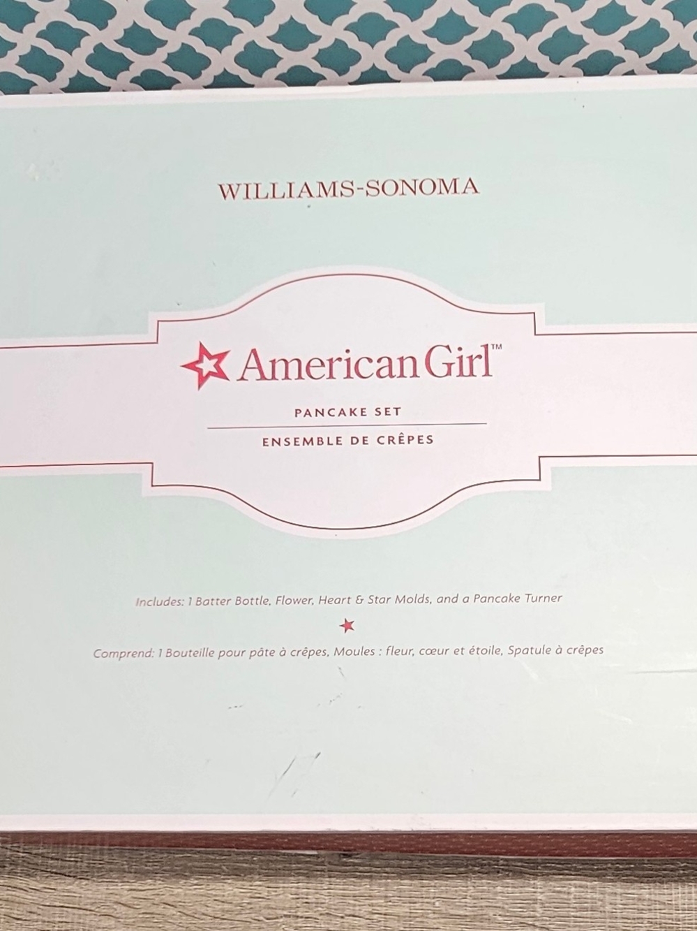 Williams-Sonoma American Girl Pancake Set New In Box